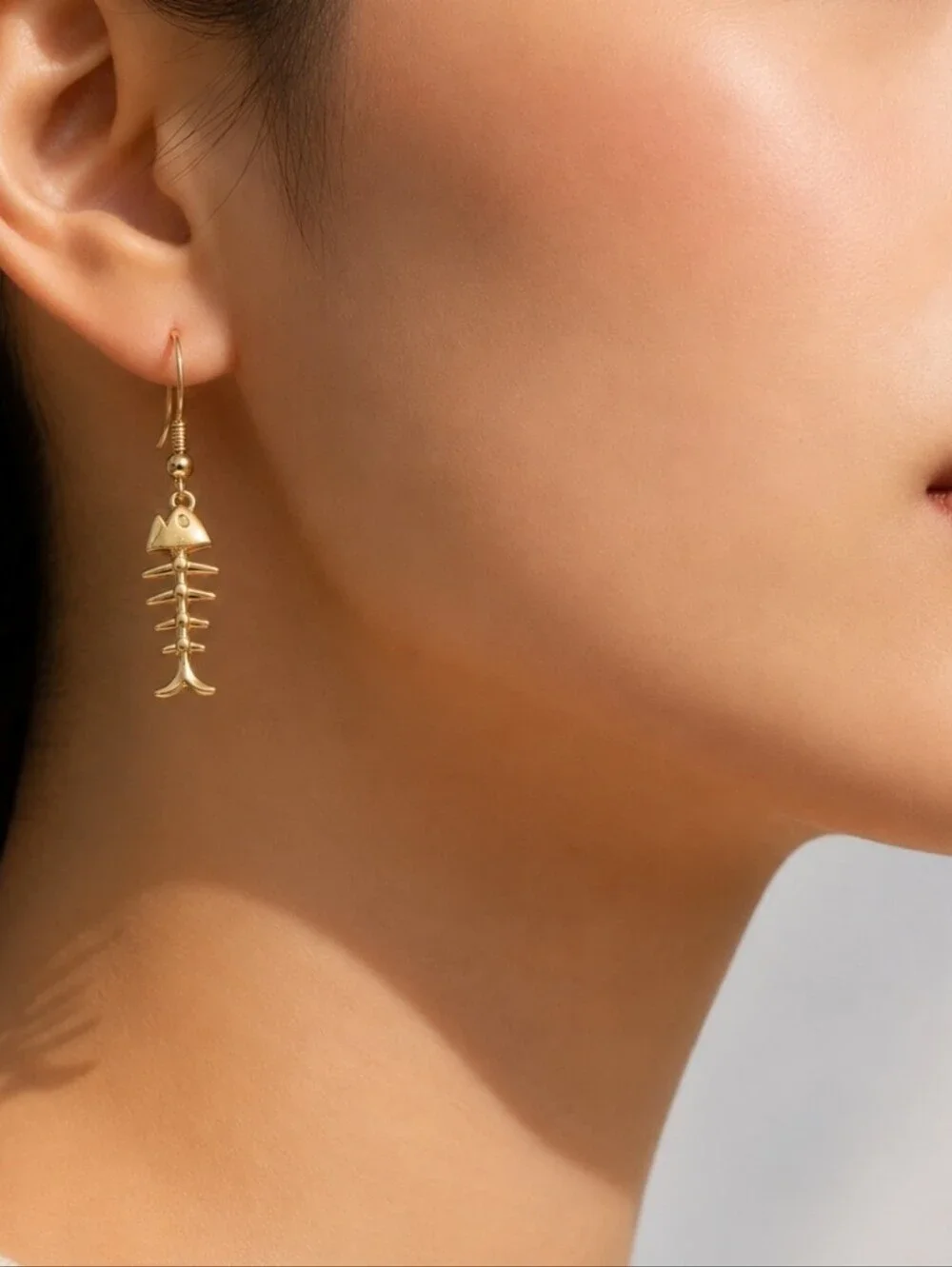 Pick 3 for $30 Gold Fishbone Dangle Earrings